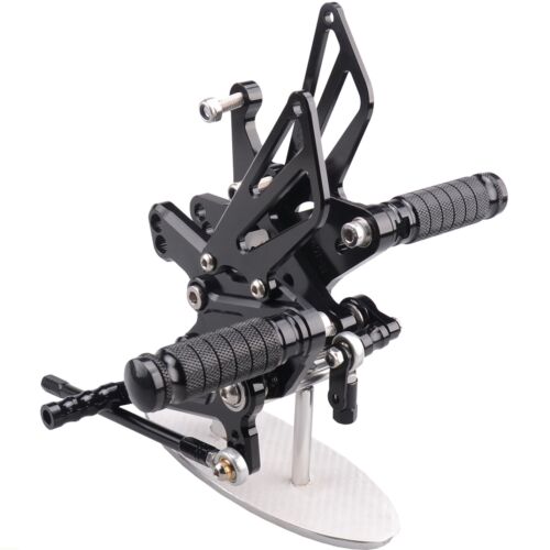 Black CNC Rearset Foot pegs Rear set Pedal For Kawasaki Ninja ZX10R 2011-2023 - Picture 3 of 4