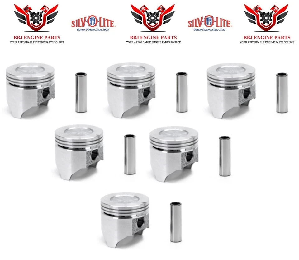 Pistones Silvolite Ford Mercury 170 6 cilindros 1961-1972 (6) Foto 3 de 3