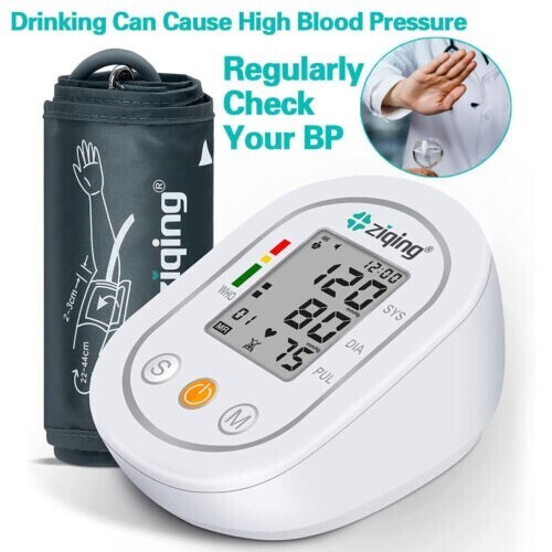 Automatic Upper Arm Blood Pressure Monitor with Heart Rate & Memory Function