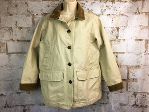 Ll Bean Barn Jacket Women S Size Medium Petite Beige Canvas Brown