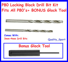 P80 Locking Block Drill Bit Kit, Fits All P80's BONUS Glock Tool