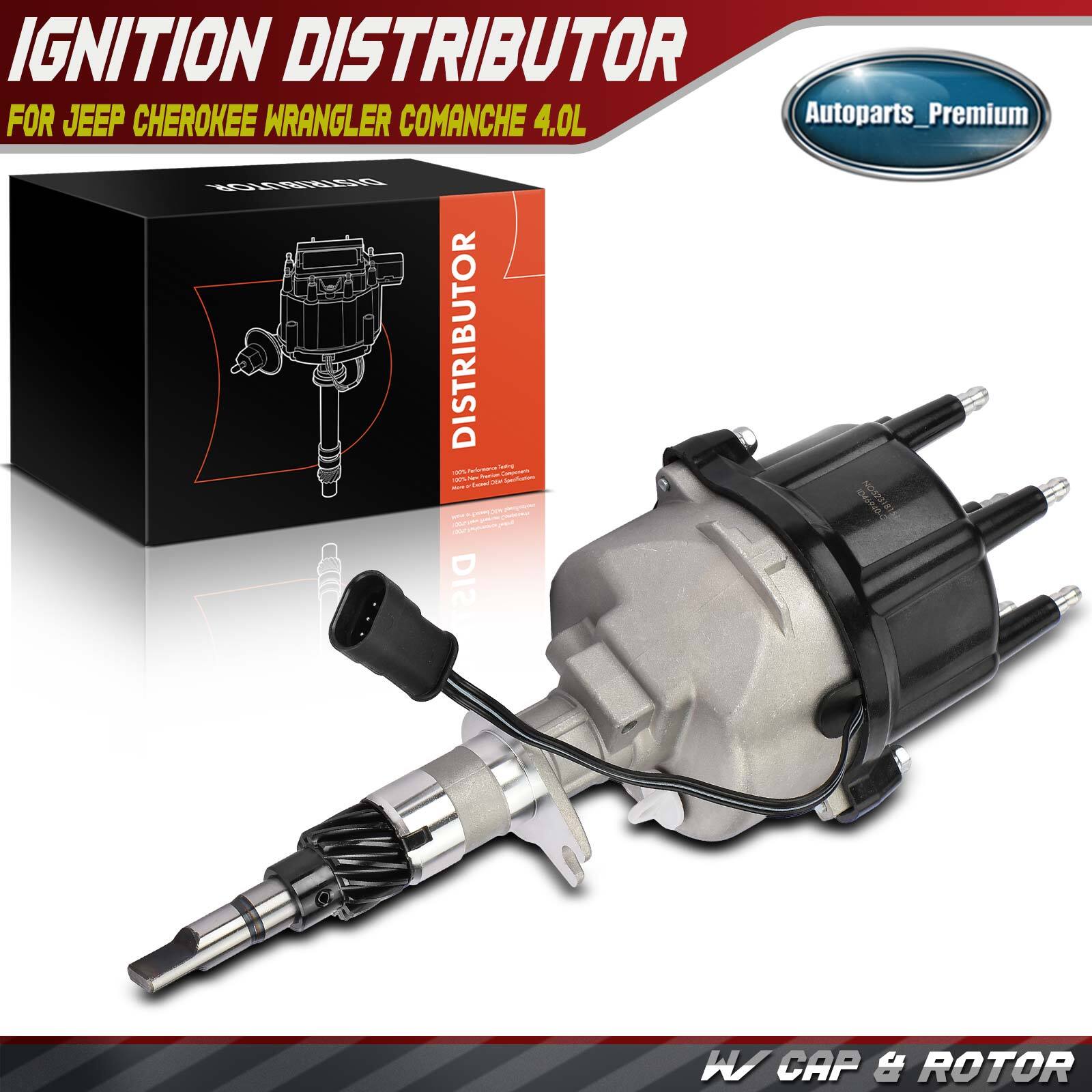 Ignition Distributor w/ Cap & Rotor for Jeep Cherokee 19941997