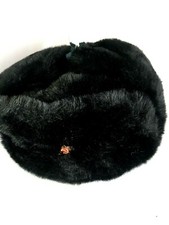 Original Sowjetisch Uschanka Hut Russisch Udssr Milit&auml;r Marine Offizier Schwarz