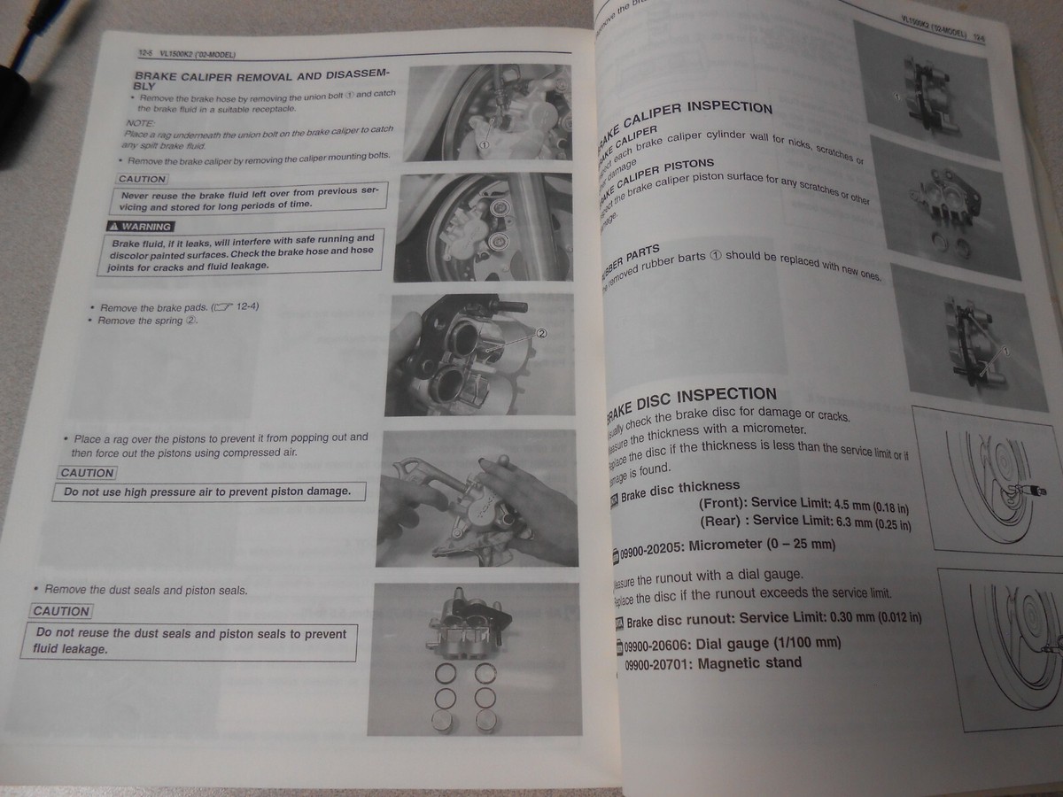 OEM Suzuki Factory Service Shop Repair Manual 1998-2004 VL1500