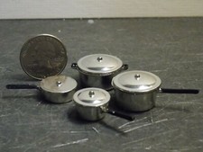 Dollhouse Miniature Metal Cookware Pots Pans 1:12 inch scale E95 Dollys Gallery