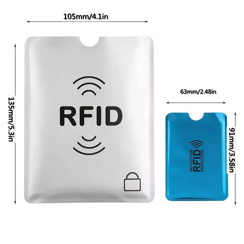 RFID Blocking Sleeves Identity Theft Protection for Credit Cards Passports - Picture 4 of 5