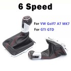 Shift Knob Gaiter Boot Car Gear Shift Knob Stick 6 Speed for VW Golf7 A7 MK7 GTI