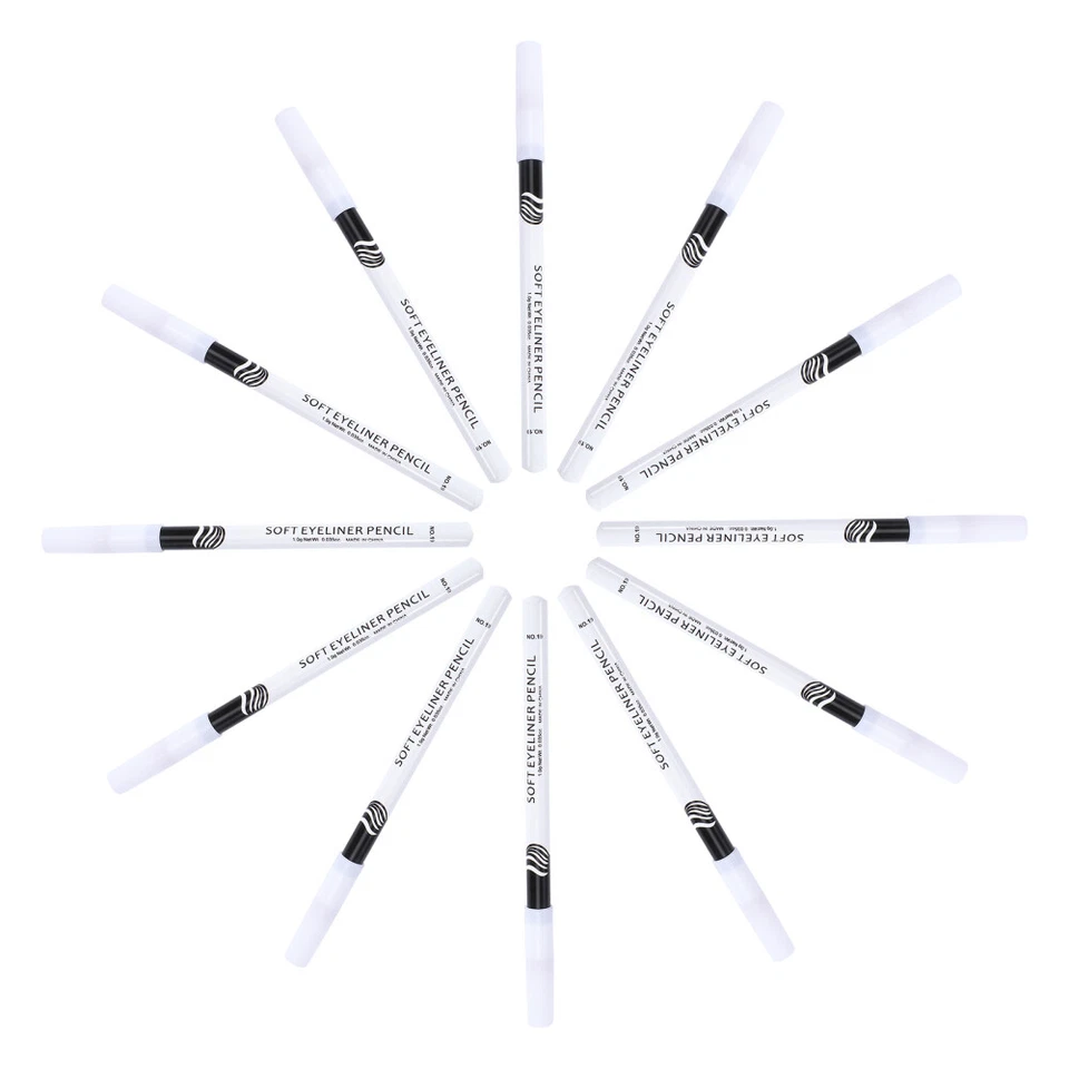 12 Pcs White Pencil for Skin Marking Face Markers Makeup Eyeliner Brush - Image 4 of 4