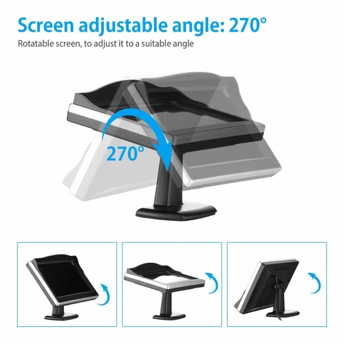 Car rear-view wireless HD camera Parking system Night vision + 5" display - Picture 8 of 12