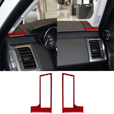Red Carbon Fiber Side Air Vent Upper Cover Trim For Land Rover Range Rover