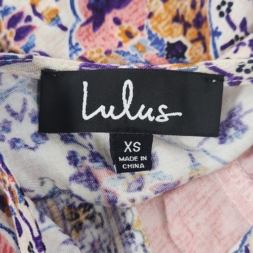 Lulus Tank Kleid XS Mehrfarbig Blumen Streifen Boho Bohemian Cottagecor Feminin - Bild 7 von 8