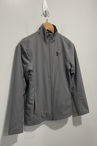 Boy’s youth large Under Armour lightweight jacket full zip closure gray color - Picture 2 of 13