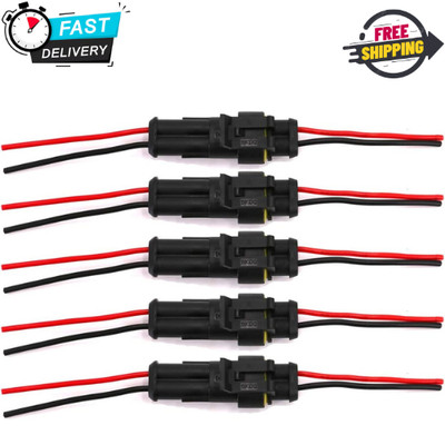 2 Pin Way 16 AWG Waterproof Electrical Wire Connector Plug Automotive Wire Conne