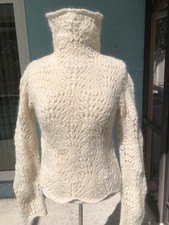 DKNY Pure cream wool knit sweater , Sz M