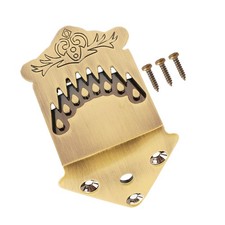 1pc Bronze 8 String Mandolin Feather Pattern Tailpiece Musicians Accessories