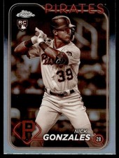 2024 Topps Chrome Nick Gonzales RC Pittsburgh Pirates #72 Sepia Refractor