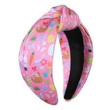 Easter Headband Happy Easter Eggs Bunny Knotted Headband Wide Hairband Spring...