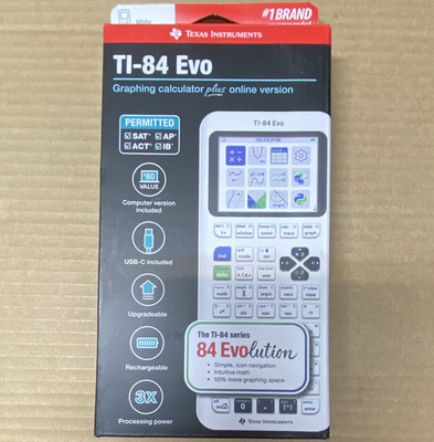Texas Instruments TI-84 Evo Handheld Graphing Calculator USB-C Rechargeable
