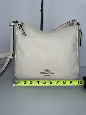 Coach Ellie File Bag White Pebbled Leather