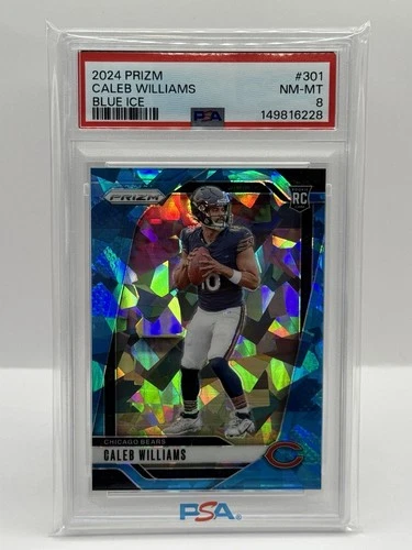 2024 Panini Prizm - Rookies Caleb Williams #301 Blue Ice Prizm /99 (RC)