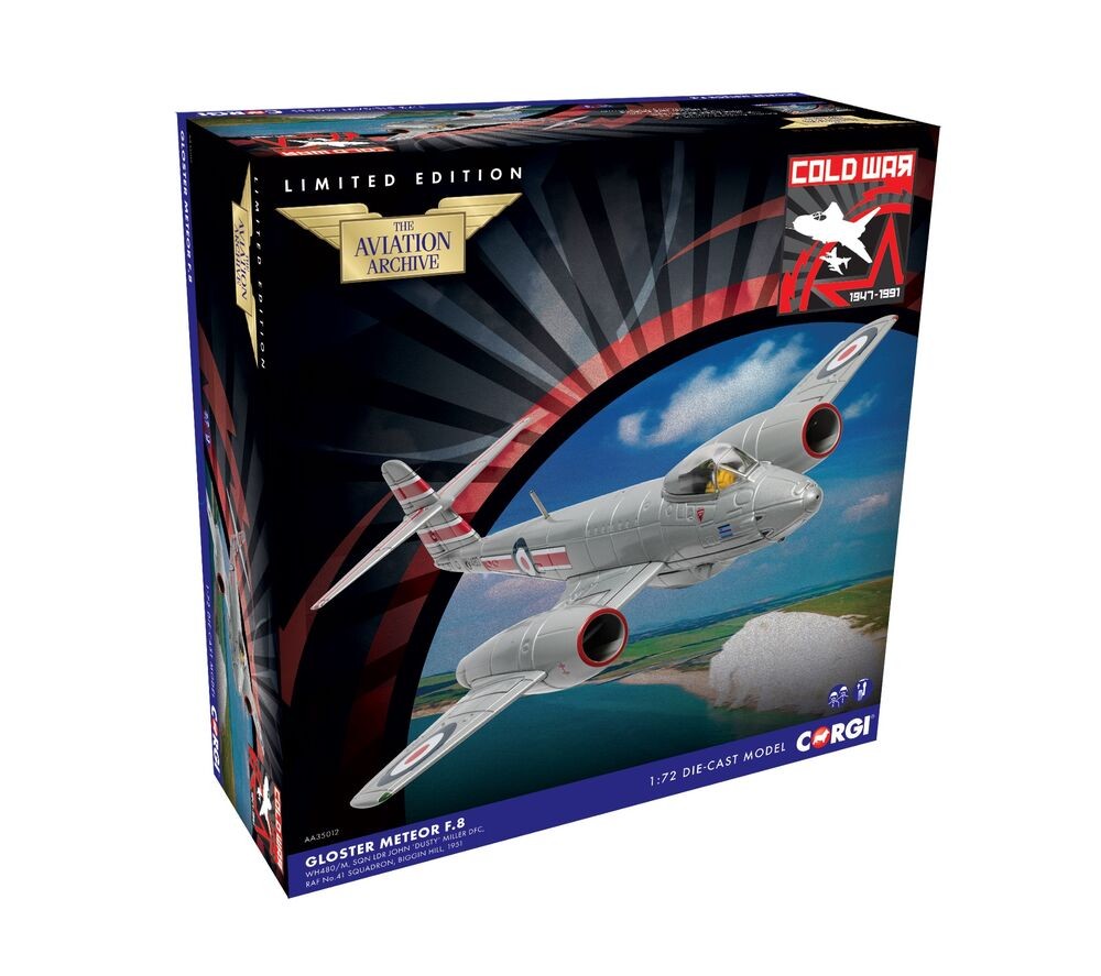 Corgi AA35012 Gloster Meteor F.Mk.8 WH480 'M' RAF Biggin Hill, 1953 1:72 Model - Image 5