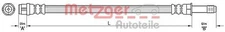 Original Metzger brake hose 4110434 for VW