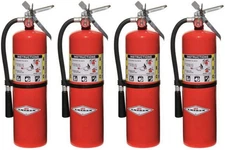 Amerex B456 Wall Mount ABC Dry 10 Lb. Fire Extinguisher - Set of 4
