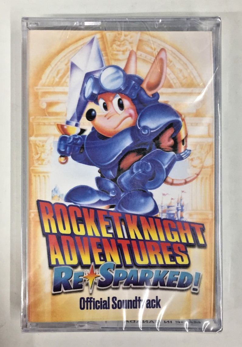 NEW sealed ROCKET KNIGHT ADVENTURES Re-Sparked OFFICIAL SOUNDTRACK Cassette