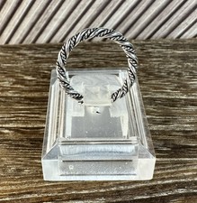 925 Sterling Silver Twisted Braided Rope Ring Eternity Band Sz 5.5