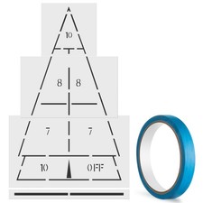 Shuffleboard Pavement Stencil Kit 120 x 72 Inch Paint Stencils for Outdoor Sh...
