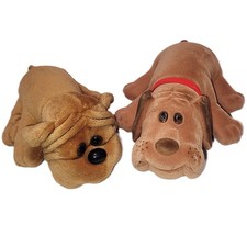7" 1980s Vintage Mystery Bump N Go Love Puppy PLUS 6" Kennel Kuddles Puppy