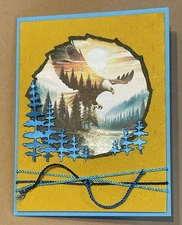 4 Stampin Up! Eagle Mountains Lake Masculine Guy Card Kit Woods Any Occasion