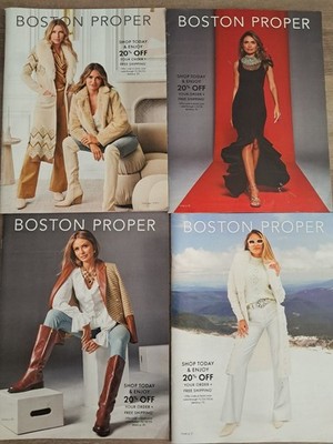 Lot of 4 Boston Proper Catalogs, 2024-25