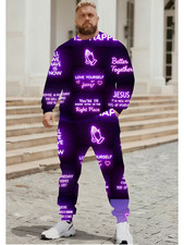 Men's Outfit 2 Piece Set Shirt  Pants Suit PLUS SIZE BIG 6XL