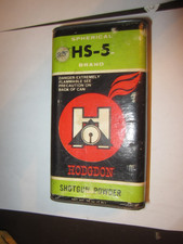 Empty Hodgdon HS-5 SHOTGUN Powder Tin Vintage Collectible 16 oz