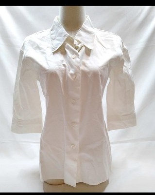 Authentic Louis Vuitton Short Sleeve White Womens Blouse EUR 34 US Small  petite