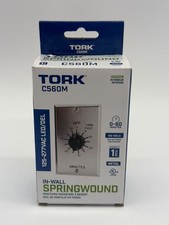 TORK C560M 60-Min Spring Wound In-Wall Auto-Off Timer 125-277VAC Metal Plate