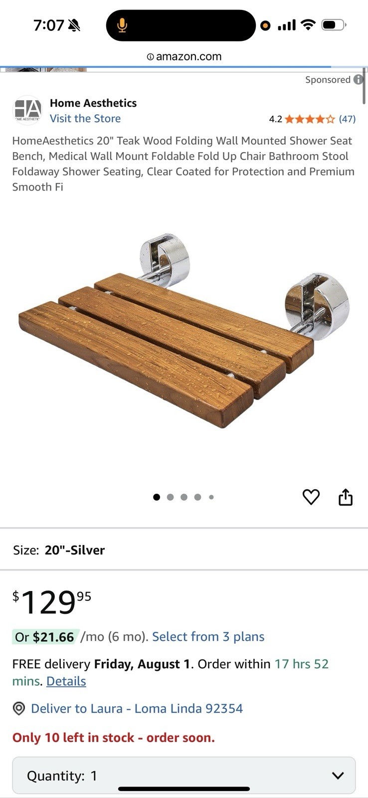 Wood Folding Wall Mounted Shower Seat Bench Indoor Or Outdoor