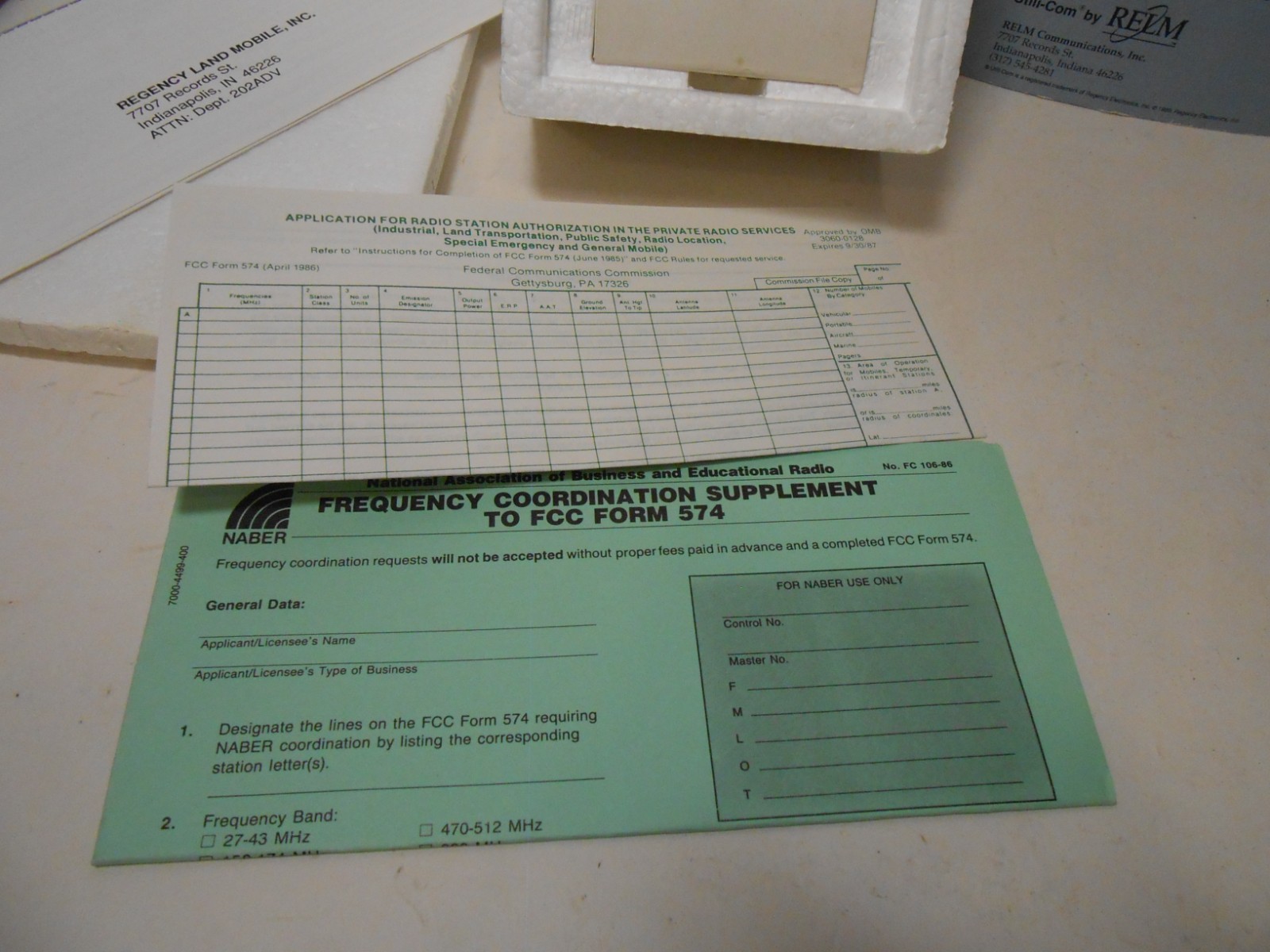 VTG 1989 RELM Utili-Com 151.625 MHz VHF Two Way Radio -Crystal Radio NIB 2 mi. 