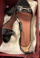 Bally Black Calf Patent Leather Heels US Sz 6.5, EU 37 6230297