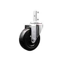 4 Inch Hard Rubber Wheel Swivel 3/4 Inch Square Stem Caster Service Caster