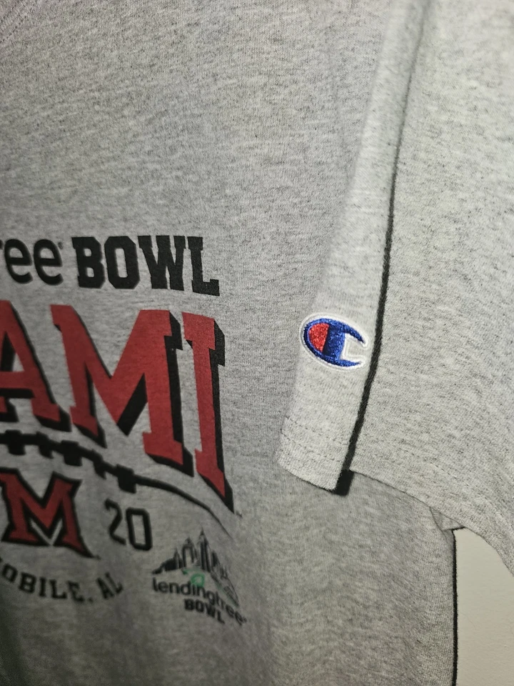 Miami University Ohio Champion Medium Mens Gray Graphic Logo Tshirt NCAA - Image 4 of 4