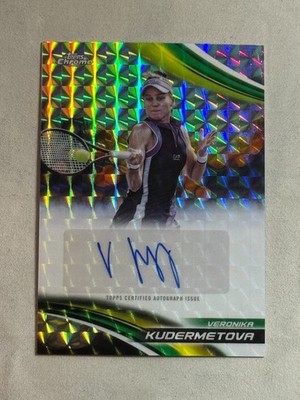 2025 Topps Chrome Tennis Geometric Refractor Veronika Kudermetova Auto #CA-VKA B