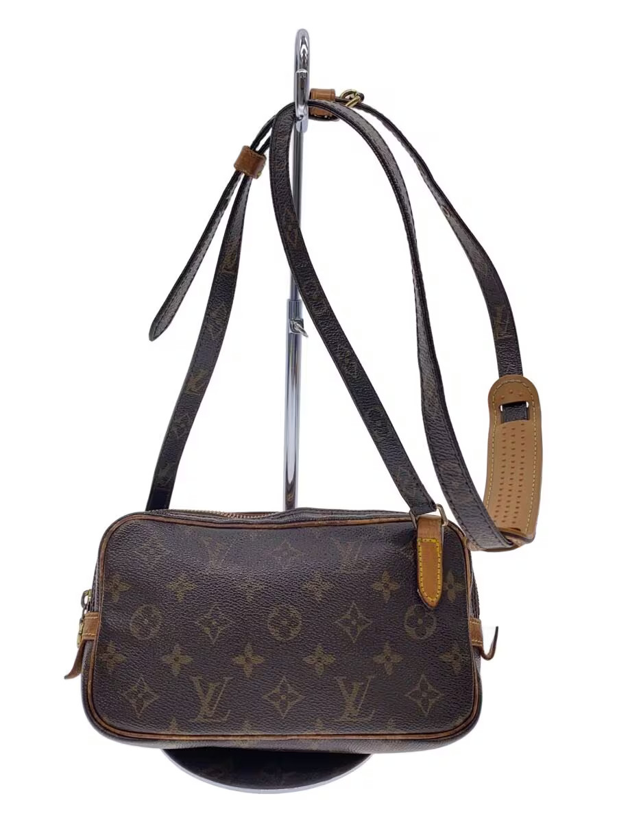 LOUIS VUITTON Pochette Marly Bandouli re Monogram Canvas PVC BRW From Japan