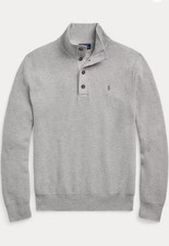 POLO RALPH LAUREN Mesh-Knit Cotton Mockneck Sweater NWT 148 Size L