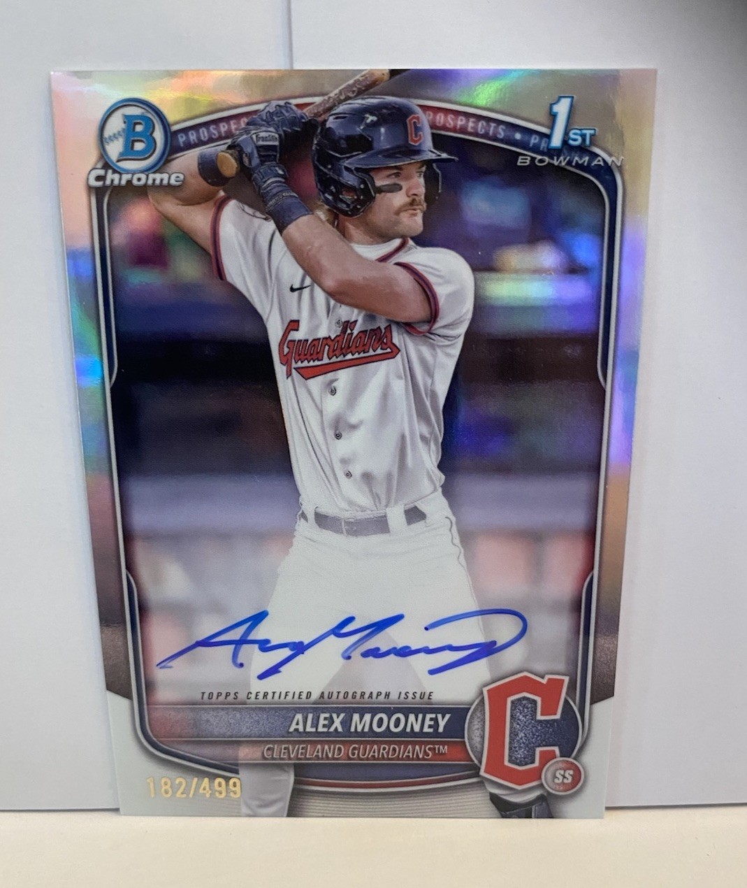 2025 Bowman 1st # CPA -AM ALEX MOONEY Chrome Refractor Auto  /499