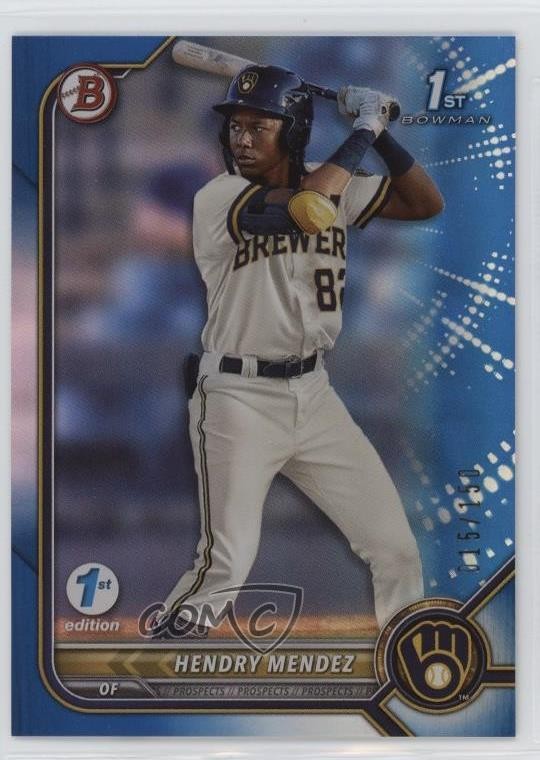2022 Bowman 1st Edition Blue Foil 15/150 Hendry Mendez #BPPF-88 1it4