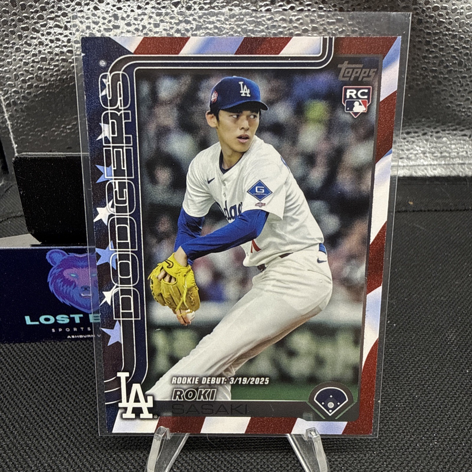 2025 Topps Update Roki Sasaki Rookie Debut Independence Day 46/76 #US199 LA