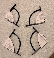 Black Metal Cove Brackets 180 x 180 mm – Set of 4 – Brand New
