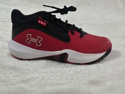 RIGHT SHOE ONLY - Size 5Y - Under Armour Lockdown 7 Red Black White